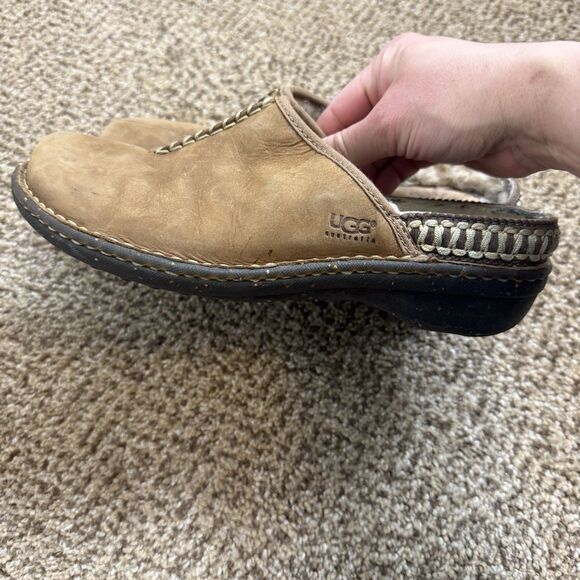 Ugg Australia 5135 Leather Mules Clog Slide On Shoes Women's Sz 8 /39 - Picture 7 of 10